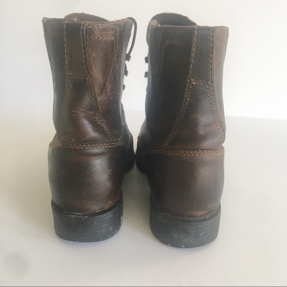 Ariat Heritage Lacer II Boot Leather Brown Moto Western Distress Size Women's 9 - Picture 2 of 9